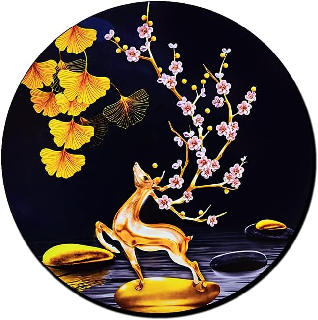 تابلوه حائط خشب مودرن بتصميم "الغزال" - ذاتي اللصق (50×50 سم)