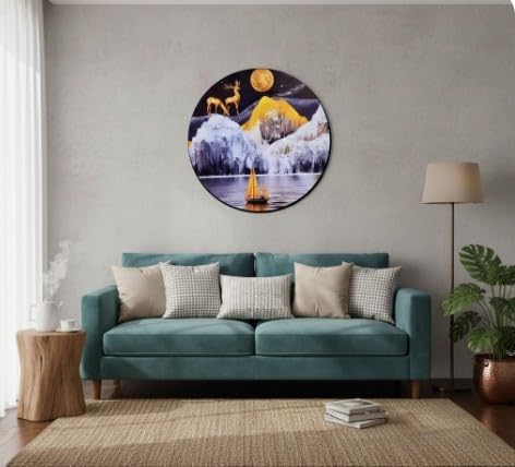 تابلوه حائط خشب مودرن بتصميم طبيعي - ذاتي اللصق (50×50 سم)